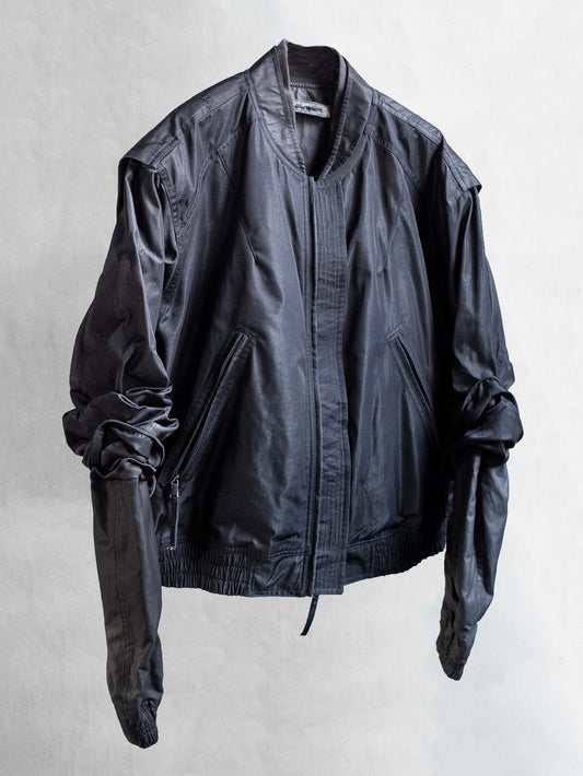 double sleeve bomber / metal grey