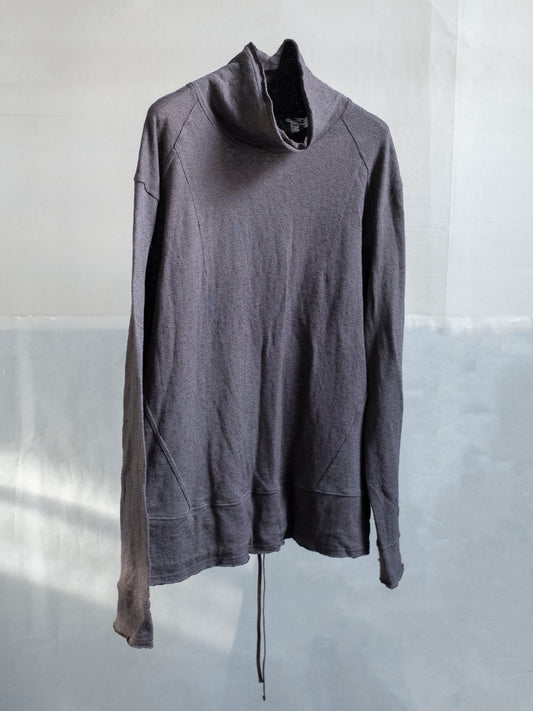 drop neck top / rat grey