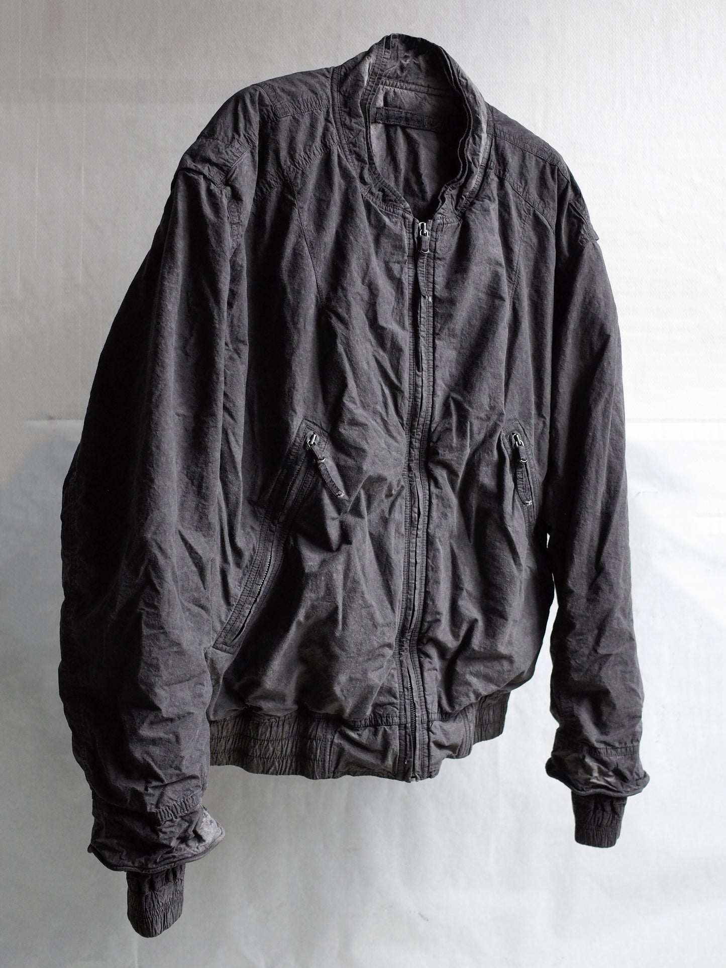 double sleeve bomber / slab grey (t.w.)