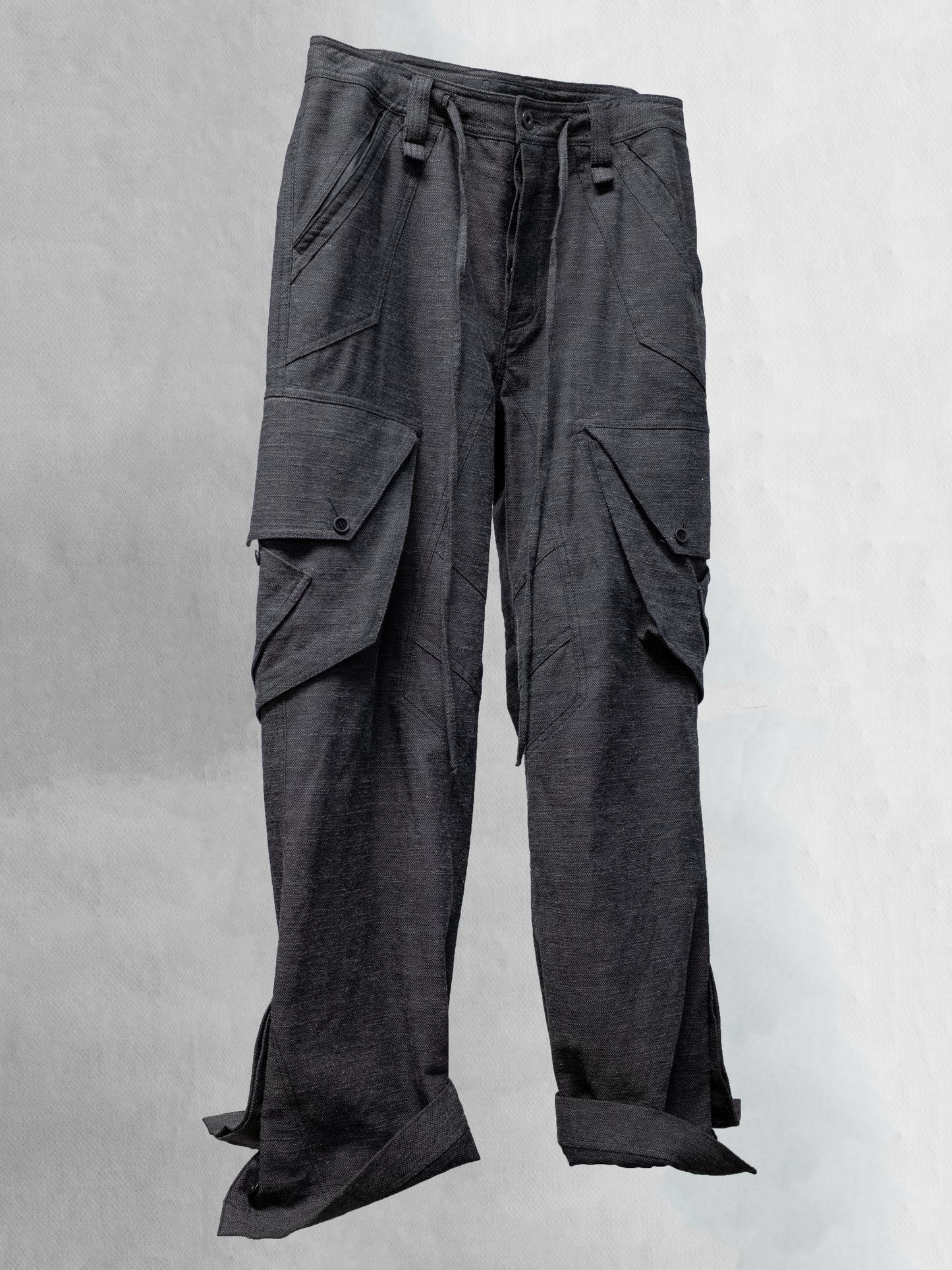 cargo pants / slub grey